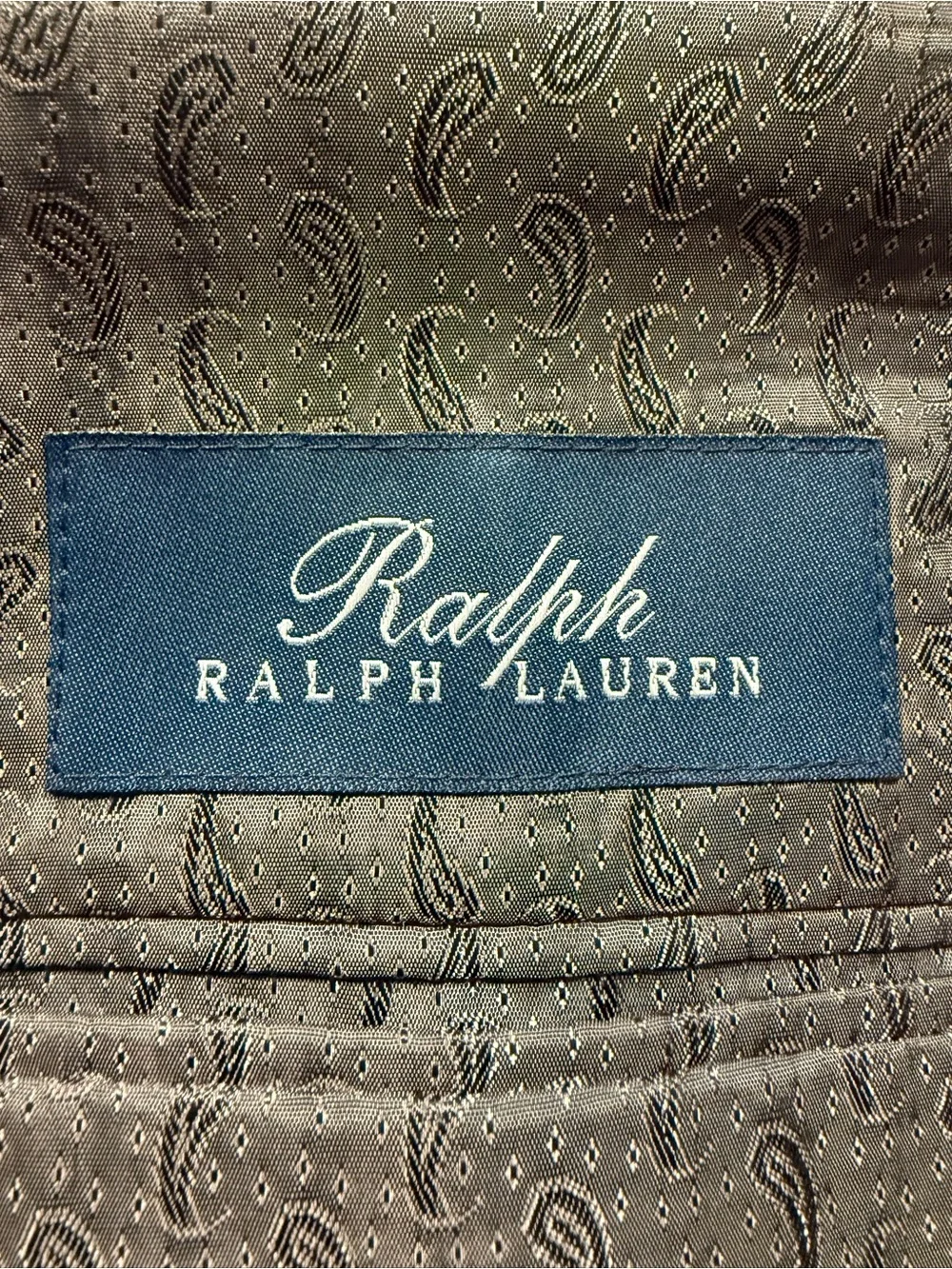 Men’s Ralph Lauren Silk Wool Cashmere Blend Gray Blue Plaid Sport Coat Size 40R